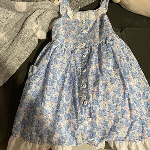 Cupcakes & Cashmere Pleated Blue and White Sundress